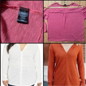 NWT- Sanctuary Elina Split Neck
Long Sleeve Tee 2X 18-20W PAPAYA